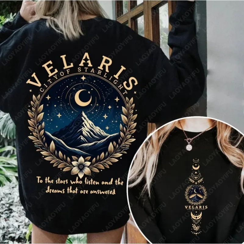

Velaris Acotar City of Starlight Мужская и женская толстовка с капюшоном The Night Court SJM Dreams Bookish Толстовка Модный тренд Крутой милый пуловер
