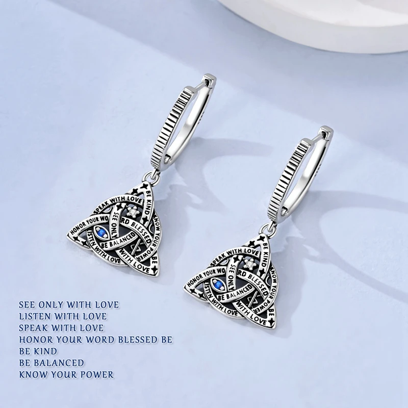 Damen-Ohrringe 925 Sterling Silber CZ Zirkon Funkelnder Keltischer Knoten Ohrstecker Funkelnde Ohrringe Hochzeitsgeschenk