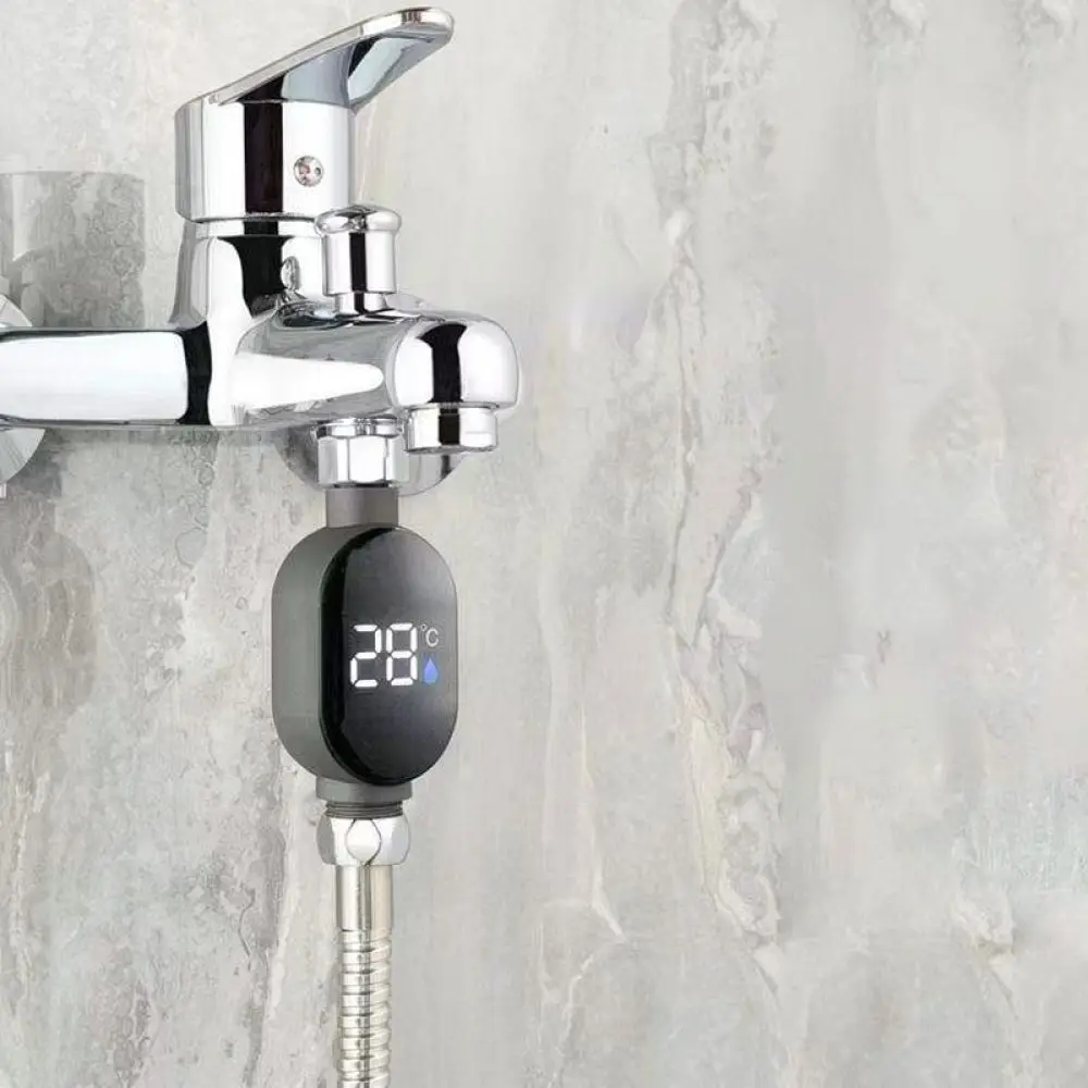Water Temperature Monitor For Shower LED Digital Display Bathroom Sensor Anti Scalding Protection Tool Real Time Gauge