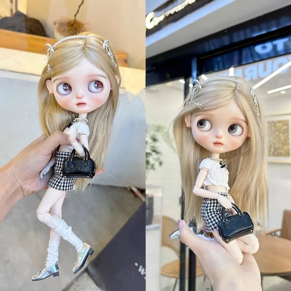 

Повседневная одежда, милая джинсовая юбка с разрезом, модные аксессуары «сделай сам», топы с галстуком-бабочкой, одежда ручной работы для кукол blythe ob24