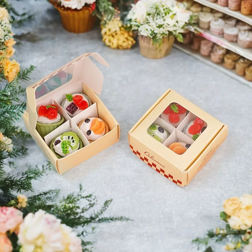 

Dollhouse Miniature Food Play Simulation Mini Cake Dessert Small Box Plate Clip Doll Accessories Toys Gift