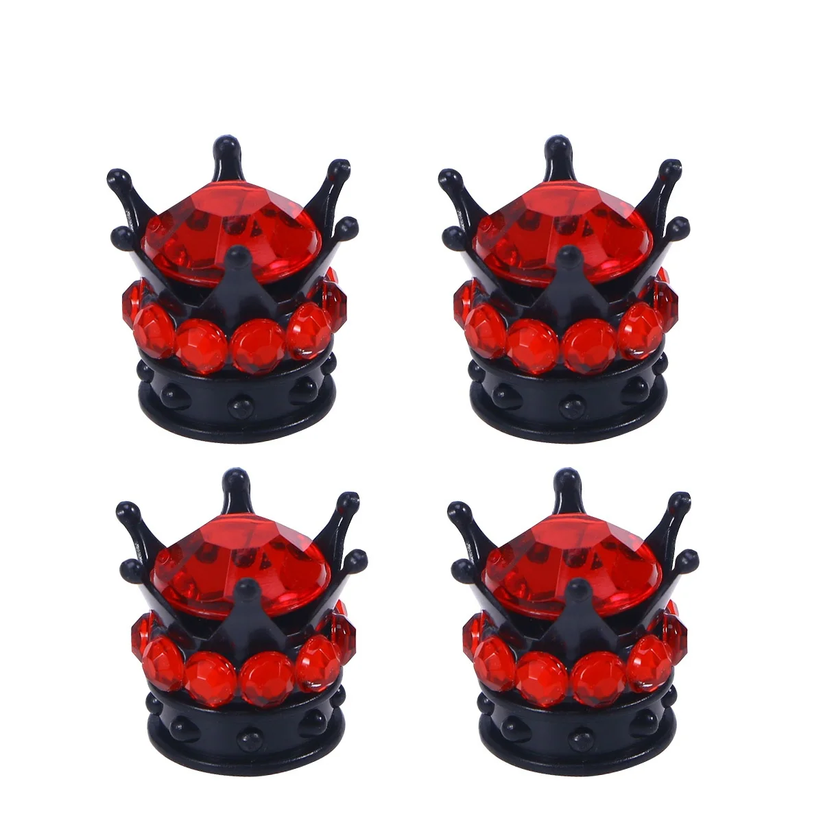 4 pezzi Cappucci per pneumatici per auto Antipolvere impermeabili Copri stelo valvola per pneumatici per auto Tappo protettivo per valvola aria ruota moto Nero Rosso