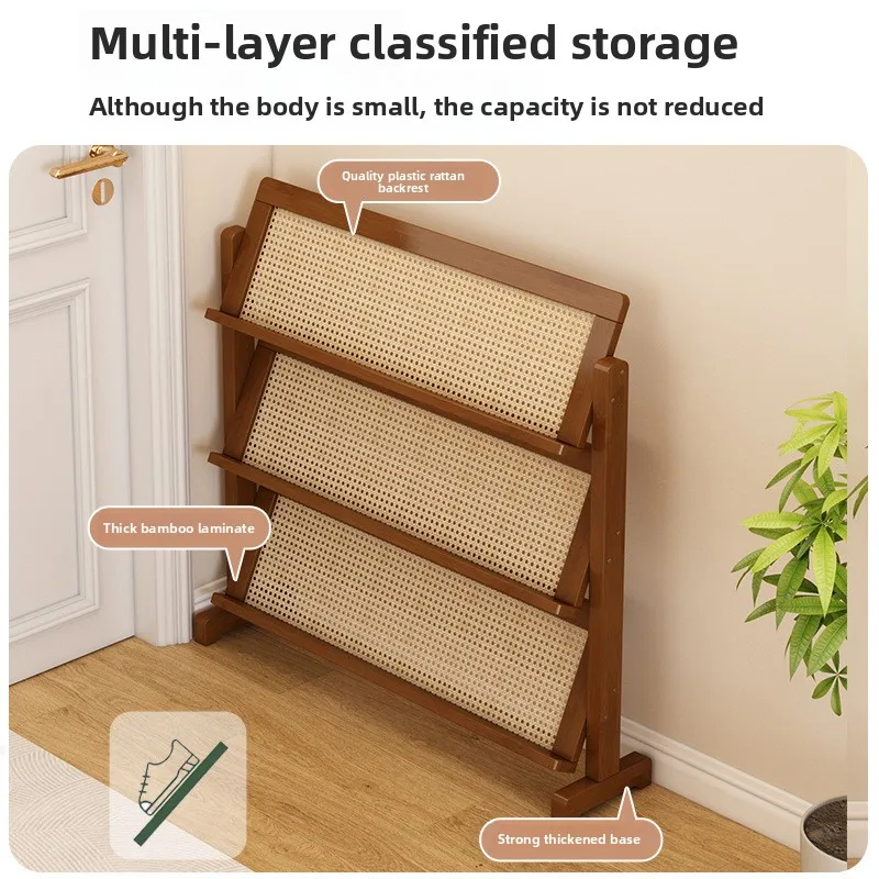 

Narrow slit shoe rack multi-layer small apartment door simple new large capacity shoe rack bookshelf