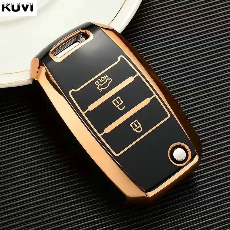 New TPU Car Flip Key Case Cover Shell For KIA Rio 3 K2 Ceed Cerato K3 K5 Sorento Sportage Soul K4 Picanto Optima Forte Stinger image 4