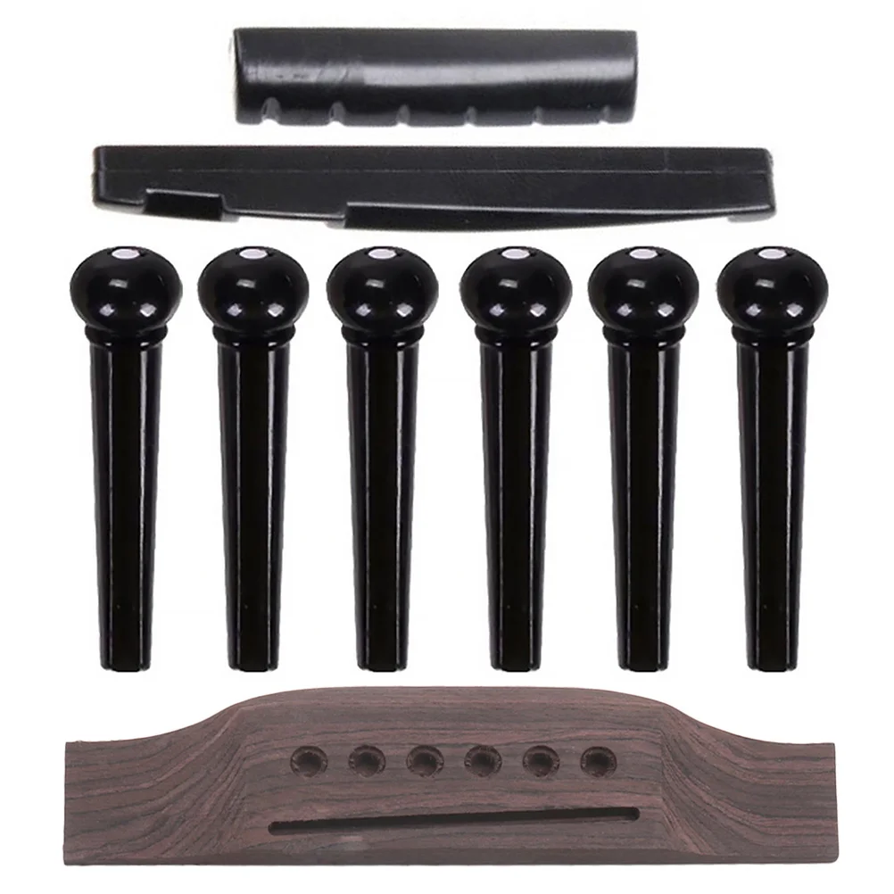 

Pinqiao Pillow Set Acoustic Guitar Saddle Nut Bridge Pins for Accessories Replacement