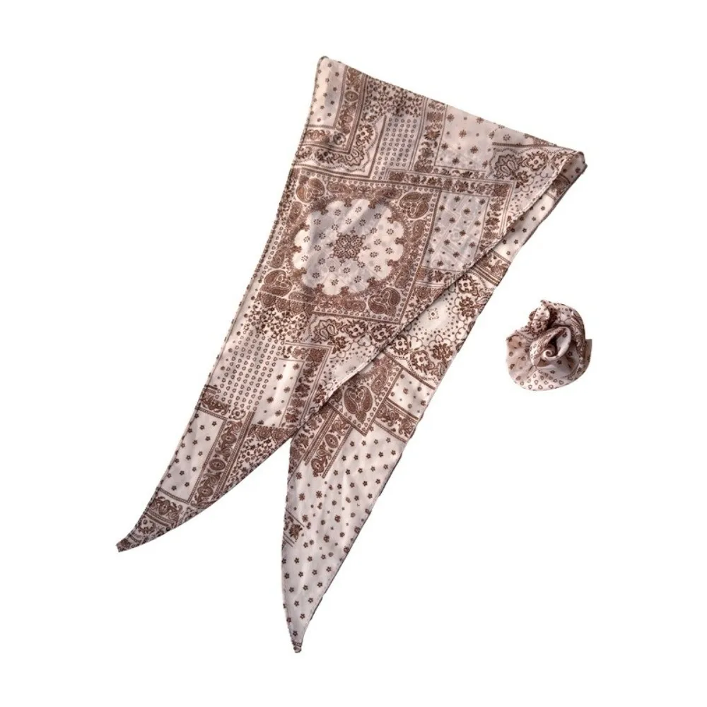 New Flower Pattern Polka Dot Scarf Elegant Lightweight Rose Flower Scarf Dot Design Neck Scarf Women Accessories