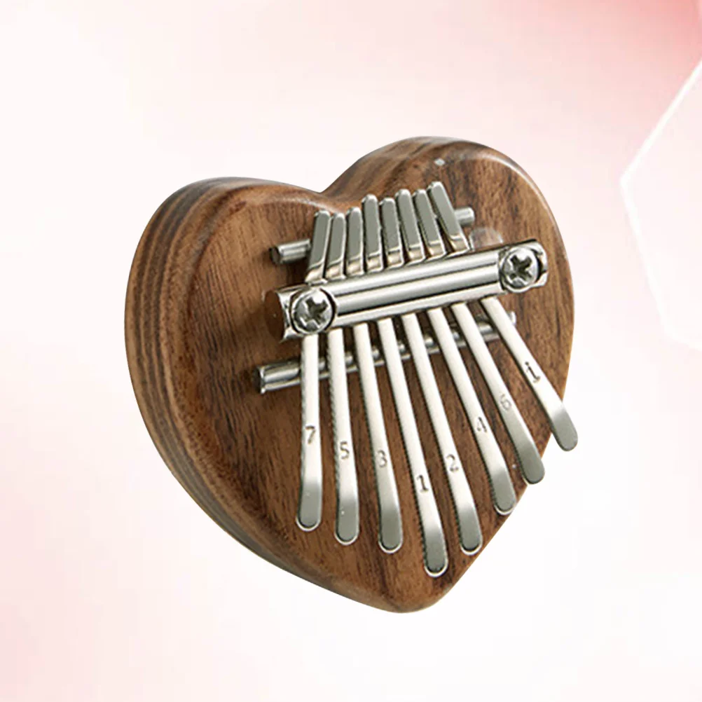 

8 Keys Acrylic Thumb Piano Heart Design DIY Assembly Kalimba with Metal Springs Rich Sound Texture Smooth Playing Educational