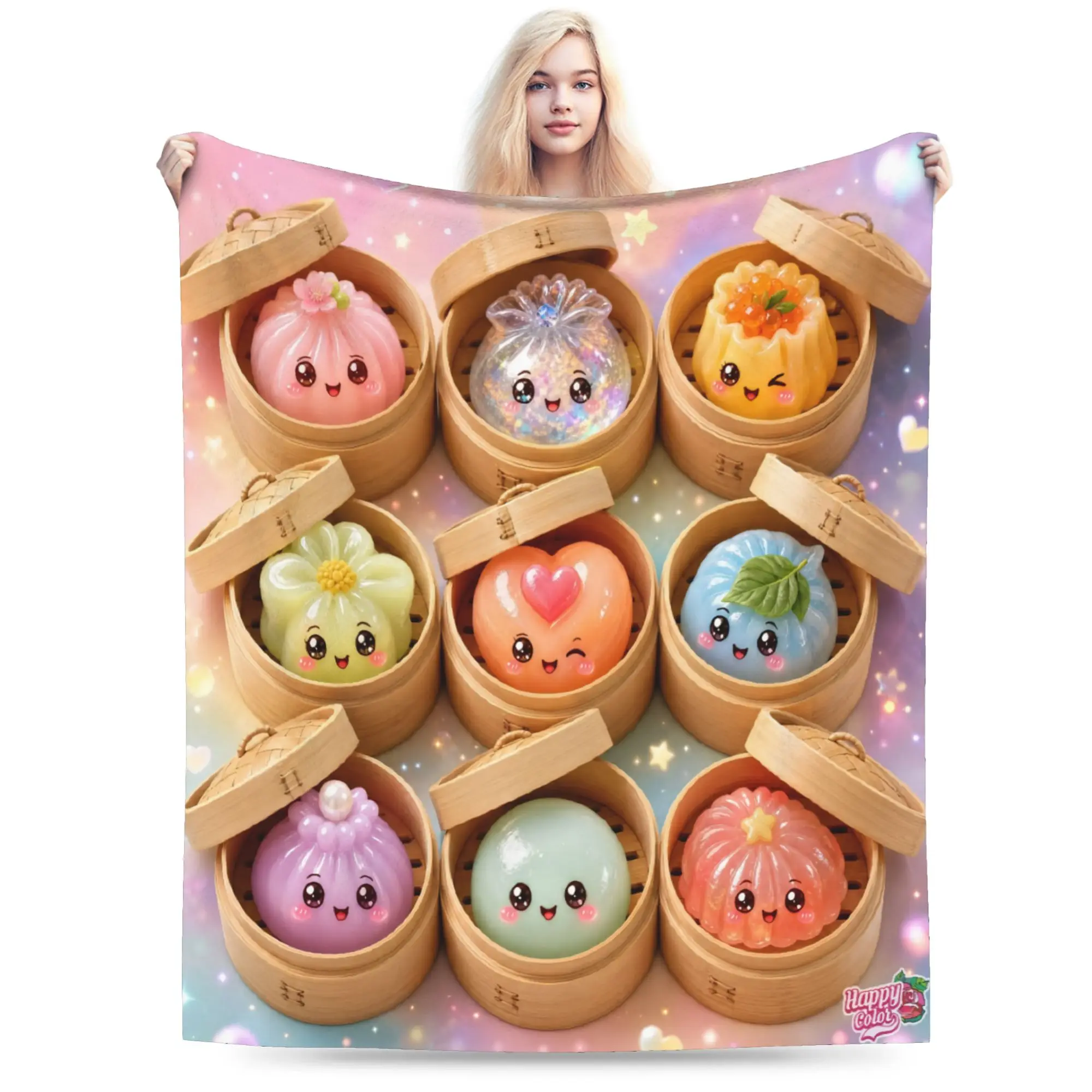 Cartoon Dumpling Blankets Super Soft Fleece Healing Gifts  Throw Blanket Bedding Throws