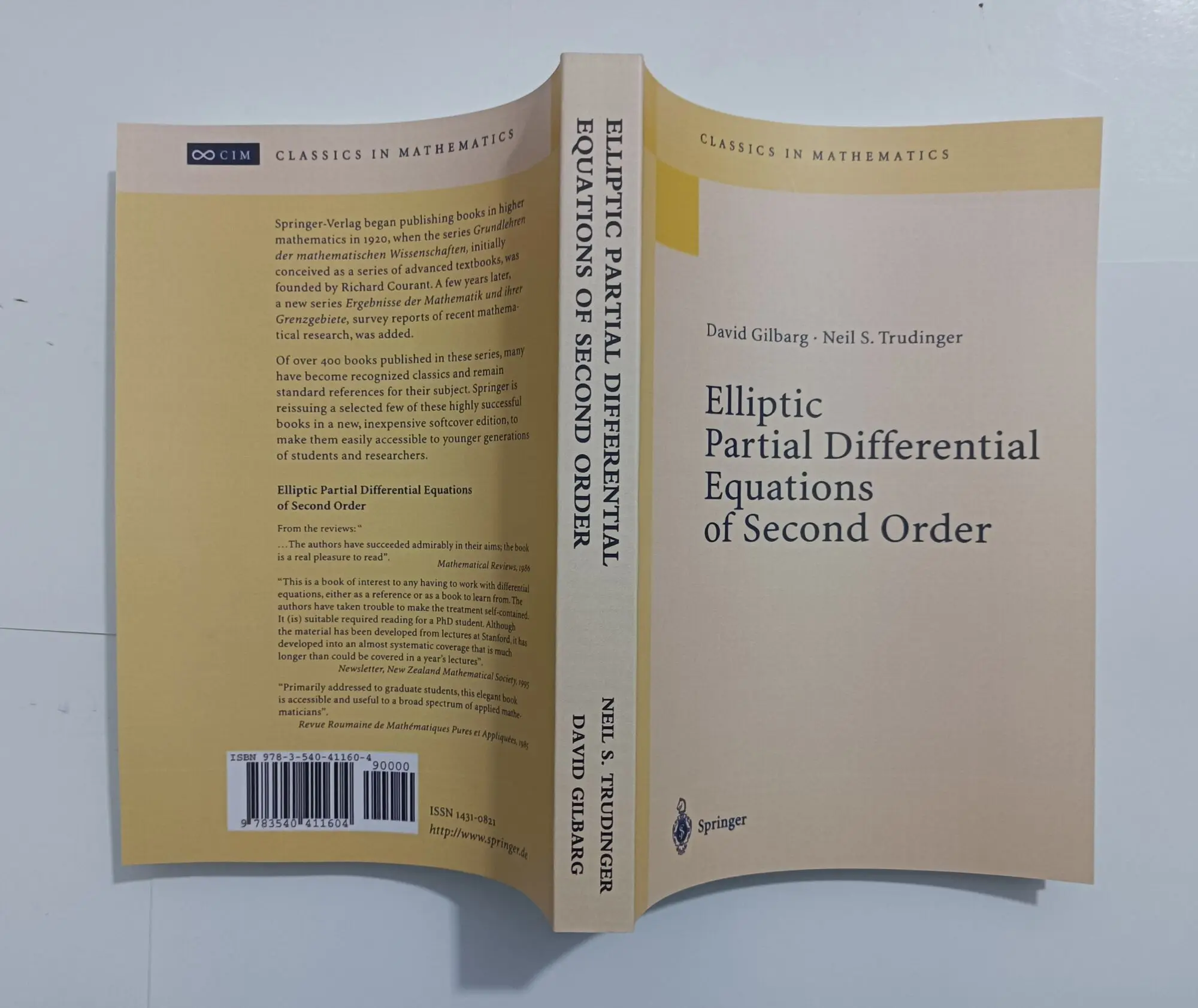 Elliptic Partial Differential Equations Of Second Order