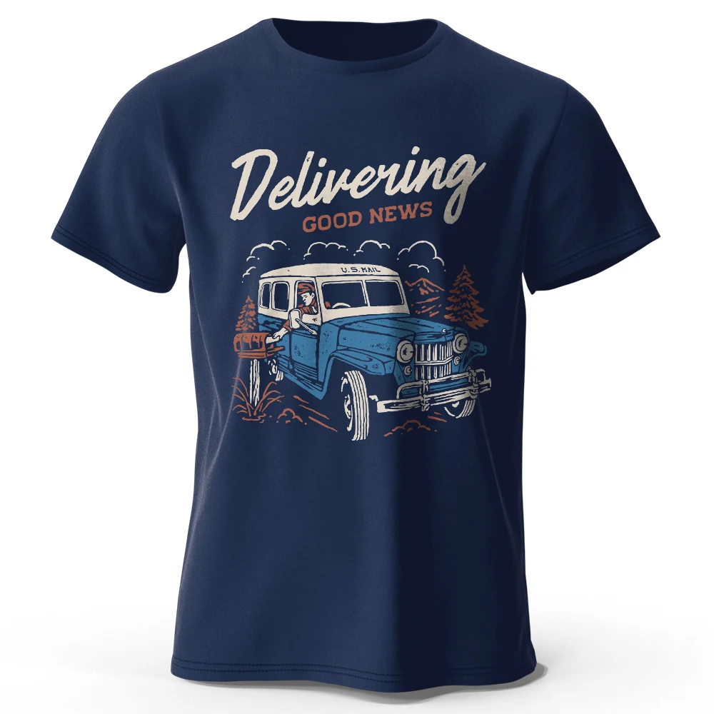 Vintage-Auto-gedrucktes Unisex-T-Shirt für Männer und Frauen, T-Shirts, Tops, 100 % Baumwolle, klassische Automobil-Grafik, Retro-Fahrer-Stil