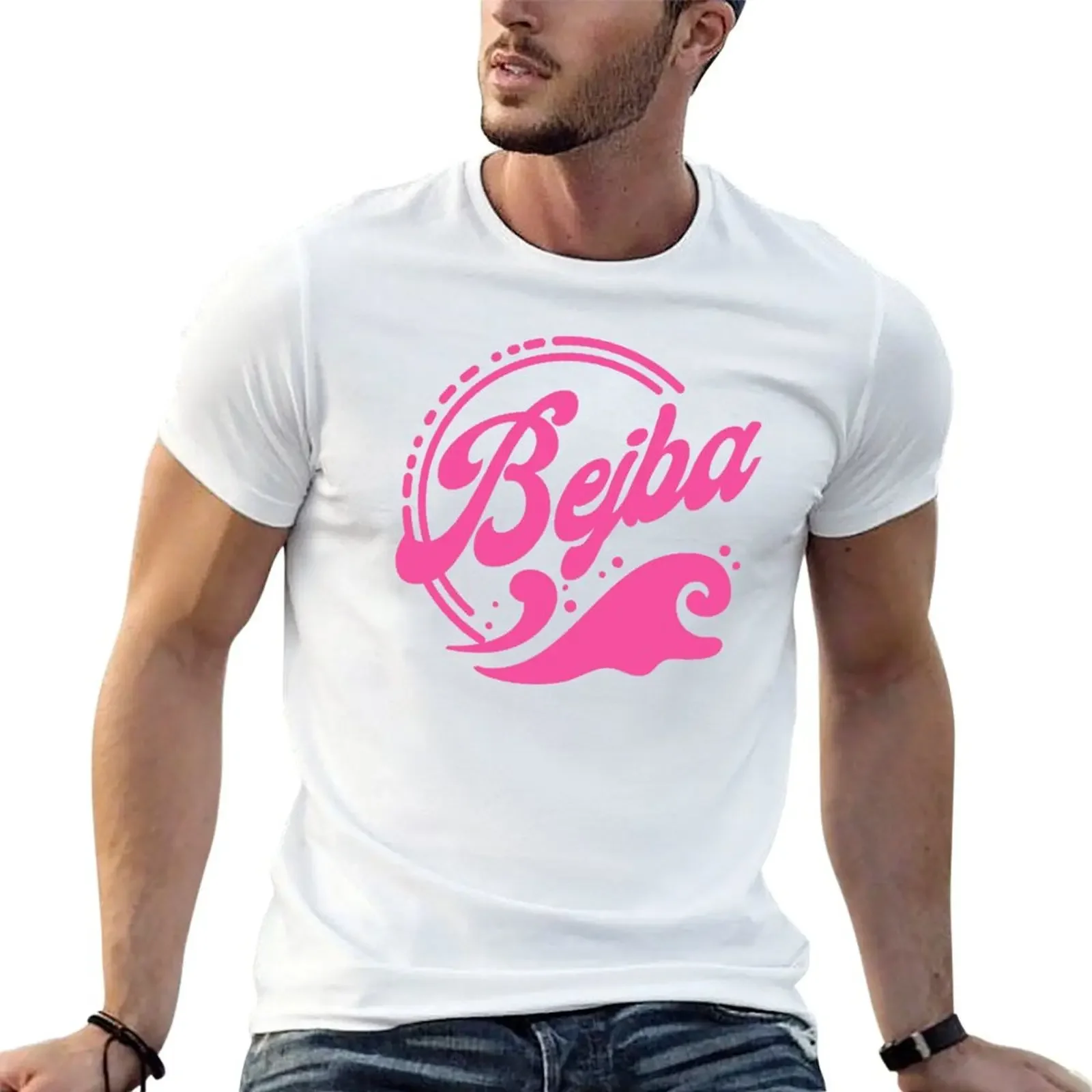 BEJBA pink T-Shirt summer top sweat outfits for men