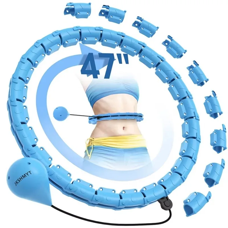 Hula Circle sport Exercise Hoop Weight Loss and Slimming Exercise Fat Burning Fitness Equipment Adjustable with Detachable Knots