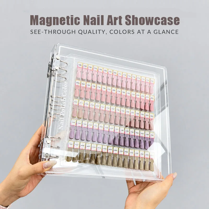 64/120/180/240Colors High Quality Magnetic Tip Nail Art Swatch Book Manicure Color Storage Book Acrylic Work Display Color Card