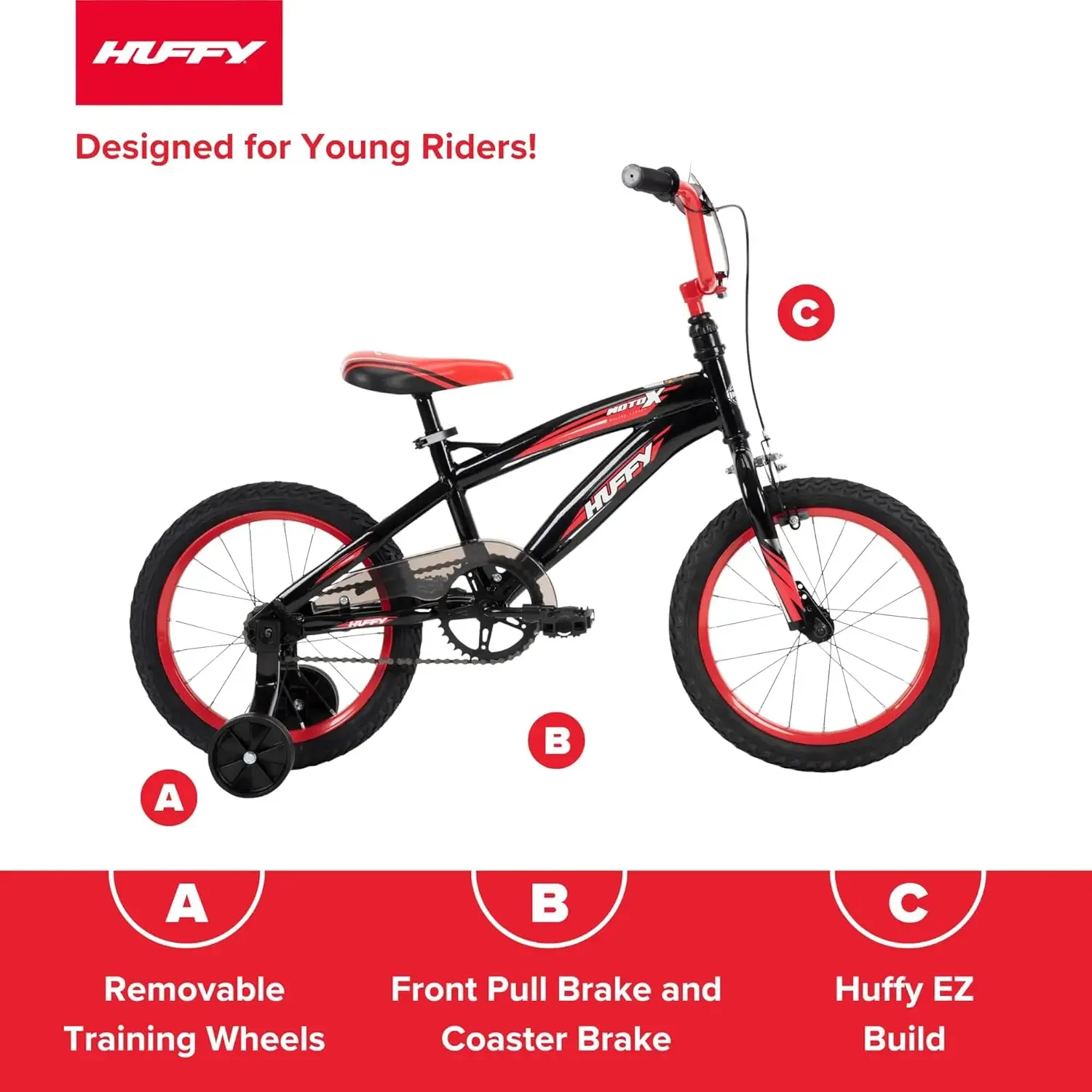 Bicicletas para niños de 12/16 pulgadas, ideales para mayores de 3 años. Conducción de nivel para principiantes, múltiples opciones de color disponibles, detalles juguetones y divertidos, Remo