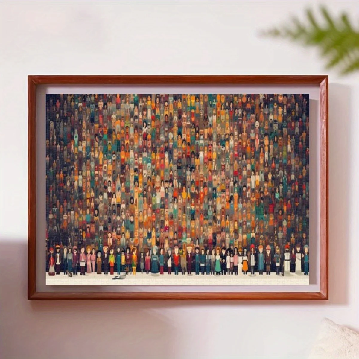 1000pcs Large Adult Jigsaw Puzzle - Vibrant Mosaic of 1000+ Unique Faces & Expressions, Challenging Color-Coded Pieces for Fam