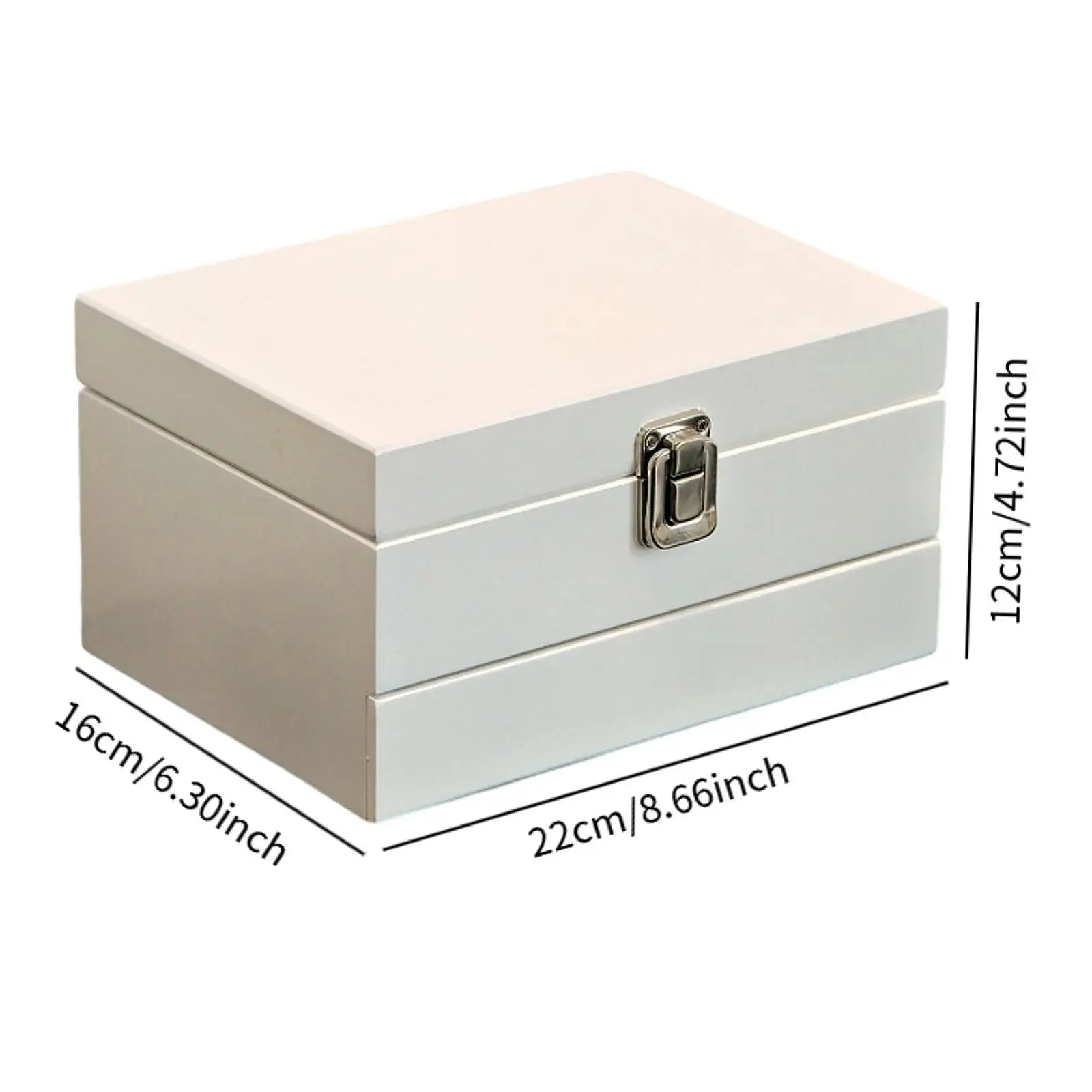 حقيبة تخزين المجوهرات خشبية خفيفة الوزن ومتعددة الأغراض وموفرة للمساحة مكونة من 3 طبقات وحامل حلقات وحلق لخواتم الملابس #6