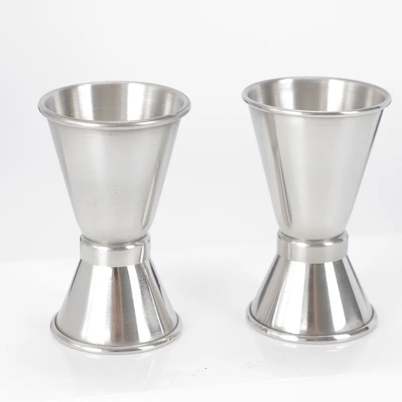 1PCS 15/30 Ml Double-headed Stainless Steel Crimping Cup Metal Ounce Cocktail Glass Metal Measuring Cups