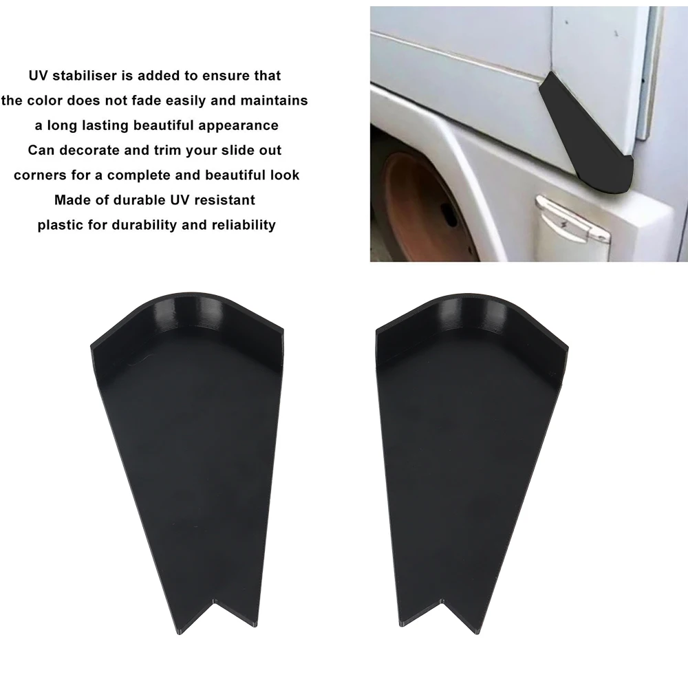 2pc RV Slide Out Corner Cover ABS Slide Out Corner Cover Decorative Impact Resistant RV Slide Out Corner Cover Trim RV Accessory