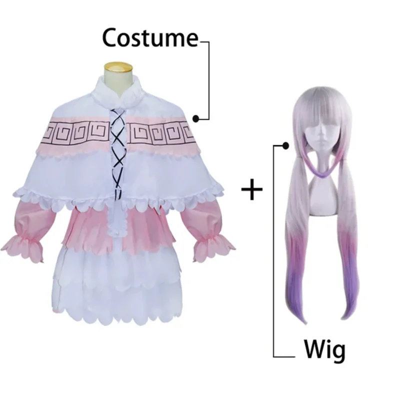 AIAI 2025 애니메이션 미스 코바야시의 드래곤 메이드 칸나 카무이 코스프레 의상 할로윈 파티 카와이 드레스 의상 가발 여성용