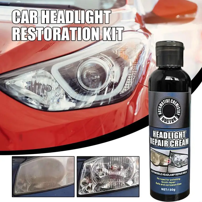 

Car Headlight Cleaner Headlight Repair Polish Headlight Cleaner Spray 150g Headlight Polish Spray For Instantly Remove Oxidation