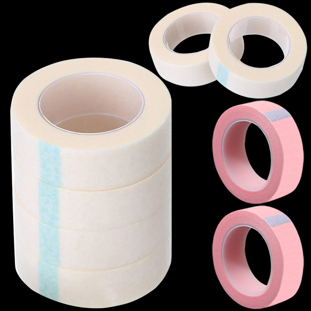 Cinta de pestañas microporosa, cinta de papel médica transpirable, parche de extensión de pestañas PE, tela no tejida, herramienta de maquillaje adhesivo, 5/10 Uds.
