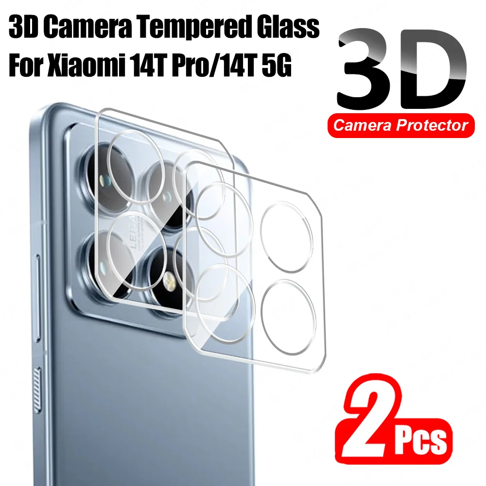 2Pcs 3D Back Clear Camera Protector Glass For Xiaomi 14T Mi 14TPro Xiaomi14T Xiaomi14TPro 14 T T14 5G Lens Protective Case Cover