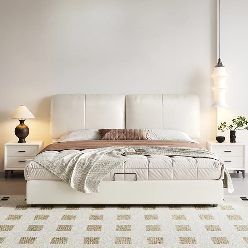 

King Size Double Bed Storage Modern Luxury Solid Wood Bed Princess Loft Comferter Cama Matrimonial Bedroom Set Furniture