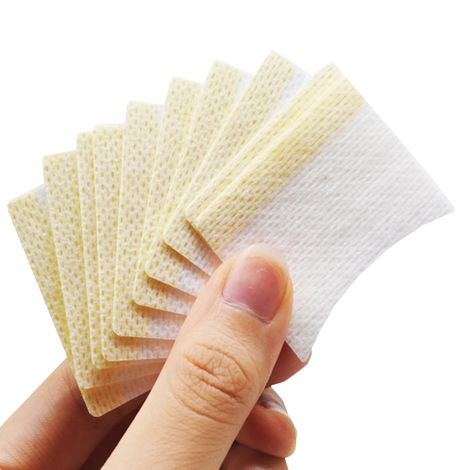 แผ่นสำลีเช็ดทำความสะอาดขนตา 40 ชิ้น/แพ็ค สำหรับต่อขนตา ลอกกาวติดเล็บ และทำความสะอาด