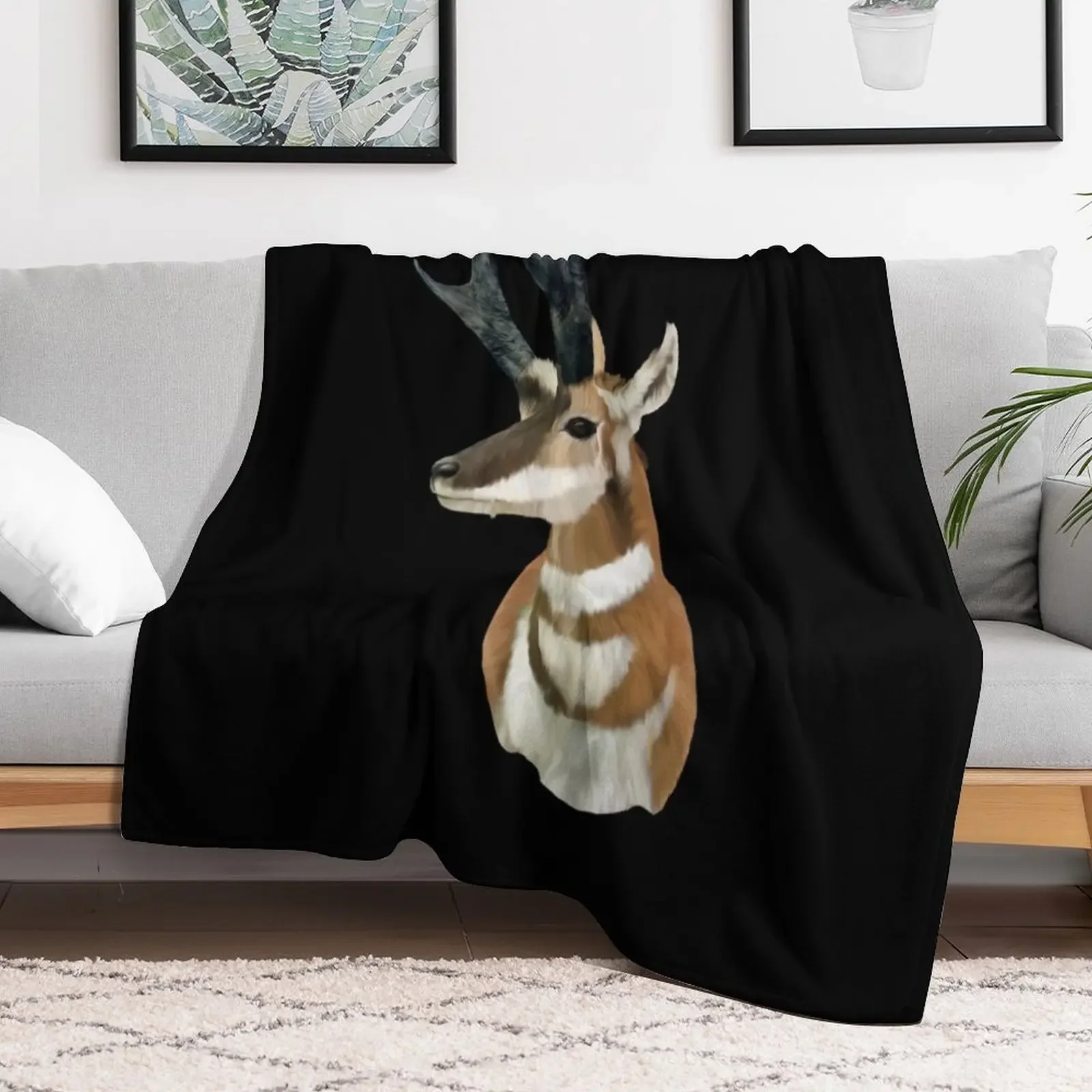 Pronghorn Antelope Throw Blanket Decorative Sofas Blankets Sofas Of Decoration Blankets