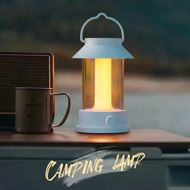 Retro Draagbare Camping Lantaarn 10000Mah Outdoor Kerosine Vintage Kamp Lamp 3 Verlichting Modes Tent Licht Voor Wandelen Klimmen Yard