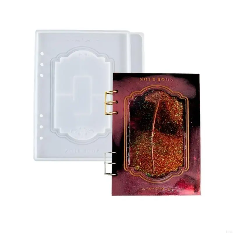R3MC DIY Notebook Mold Crystal Epoxy Resin Mold Loose Leaf Diary Book Cover