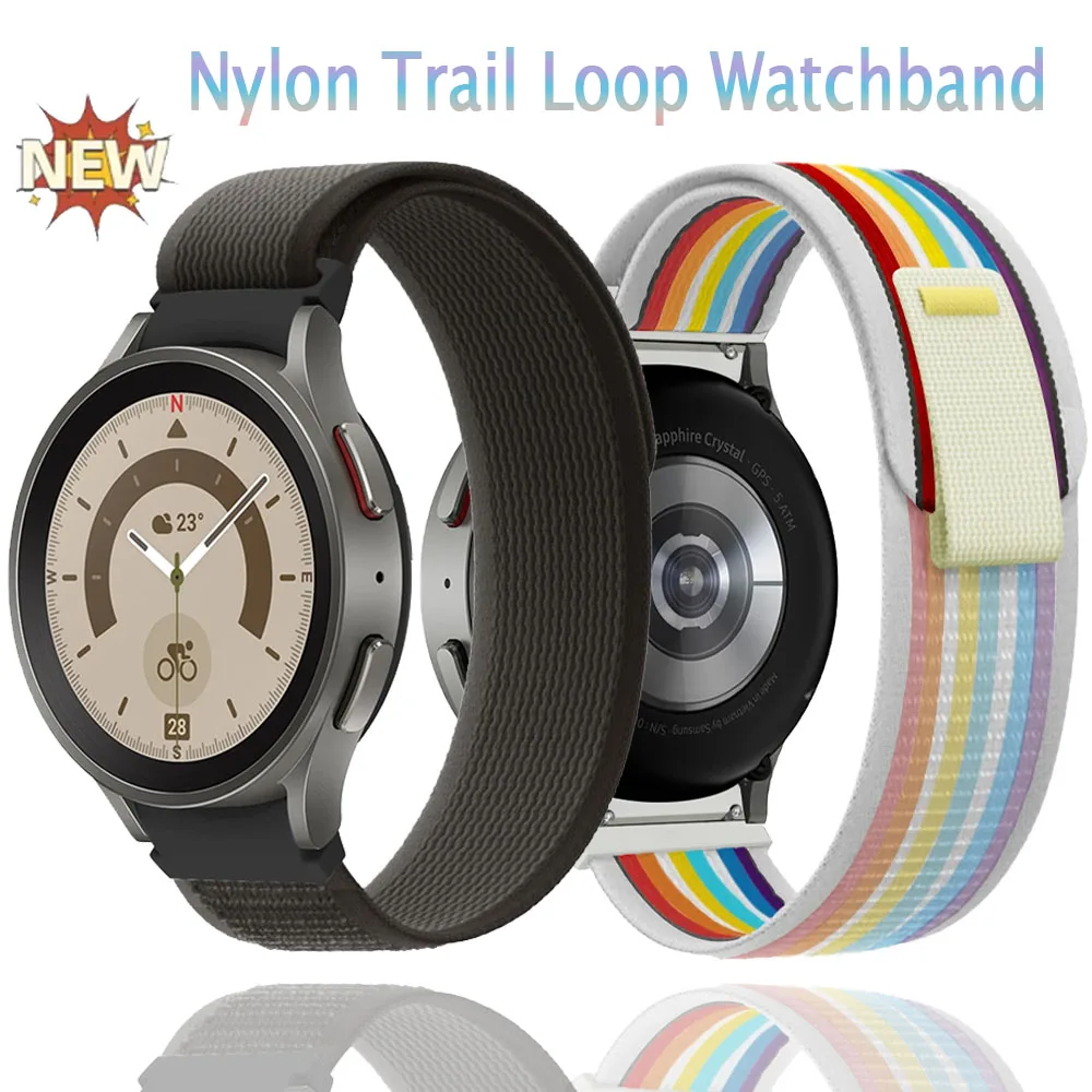 Cinturino in nylon Trail Loop per Samsung Galaxy Watch 7 6 5 4 44mm 40mm 5 Pro 45mm cinturino comodo orologio 6 4 Classic 47mm 46mm Correa