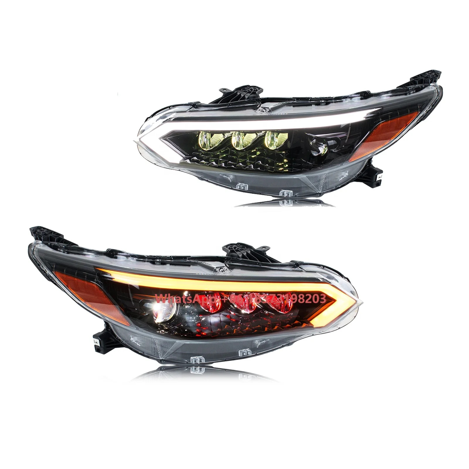 

Автозапчасти, светодиодные фонари RGB для Nissan Sentra Sylphy Pulsar 2020 2024 B18, динамический указатель поворота, линза дальнего света в сборе DRL