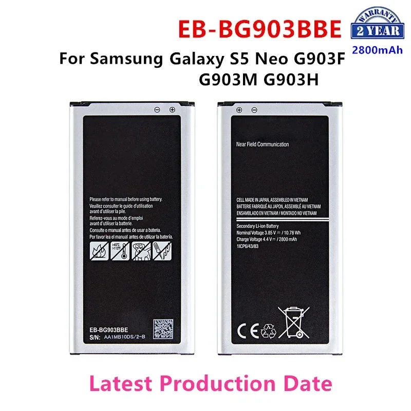 Brand New EB-BG903BBE Battery 2800mAh For Samsung Galaxy S5 Neo G903F G903W G903M G903H Replacement Batteries with WO