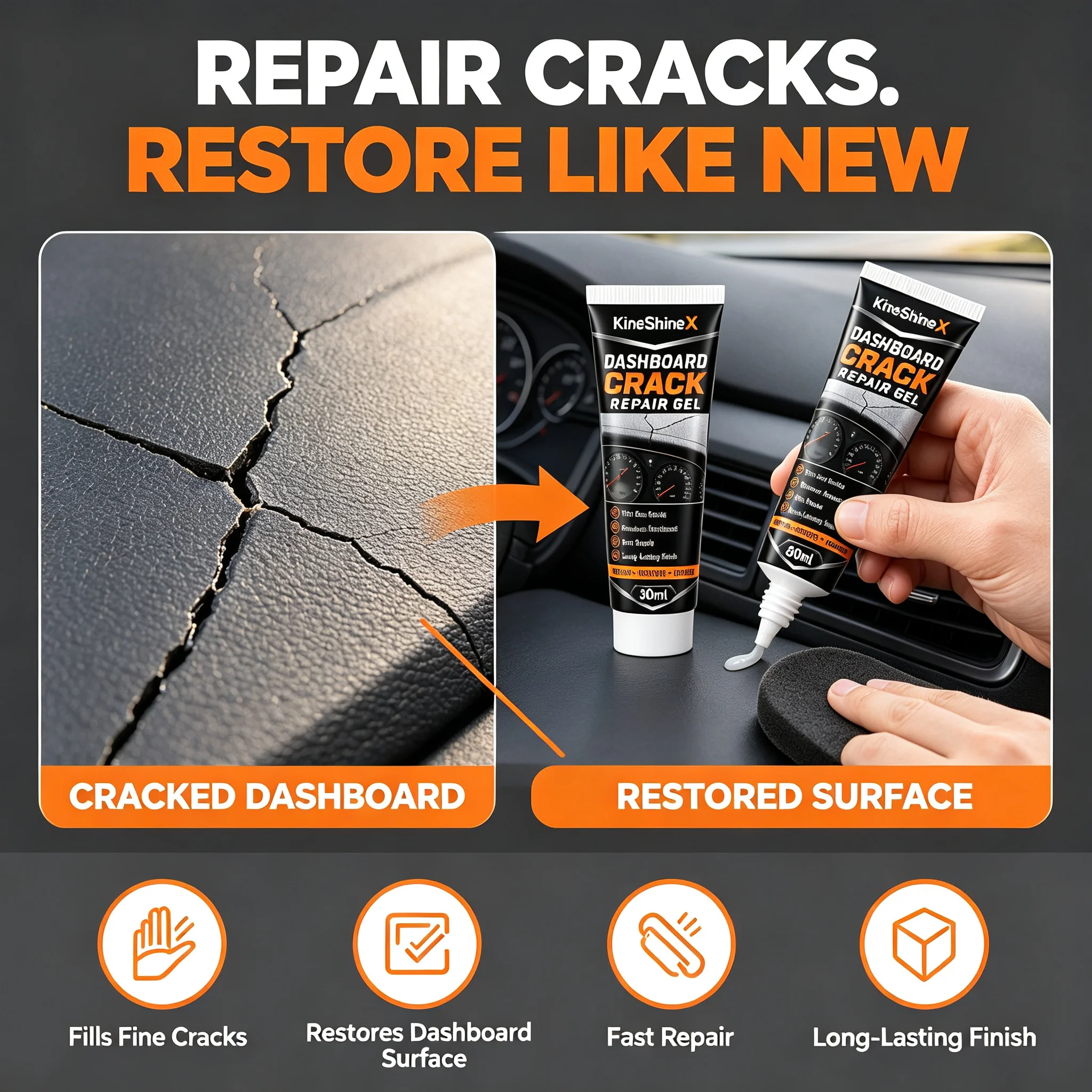 Car Interior Trim Repair Adhesive For Dashboard Roof Liner Leather Plastic Upholstery Restoration Heavy Duty Flexible Glue view 5