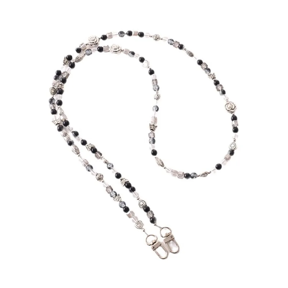 

Love Heart Beaded Crossbody Phone Chain Bag Chain Long-style Mobile Phone Crossbody Strap Sweet Universal Phone Neck Straps