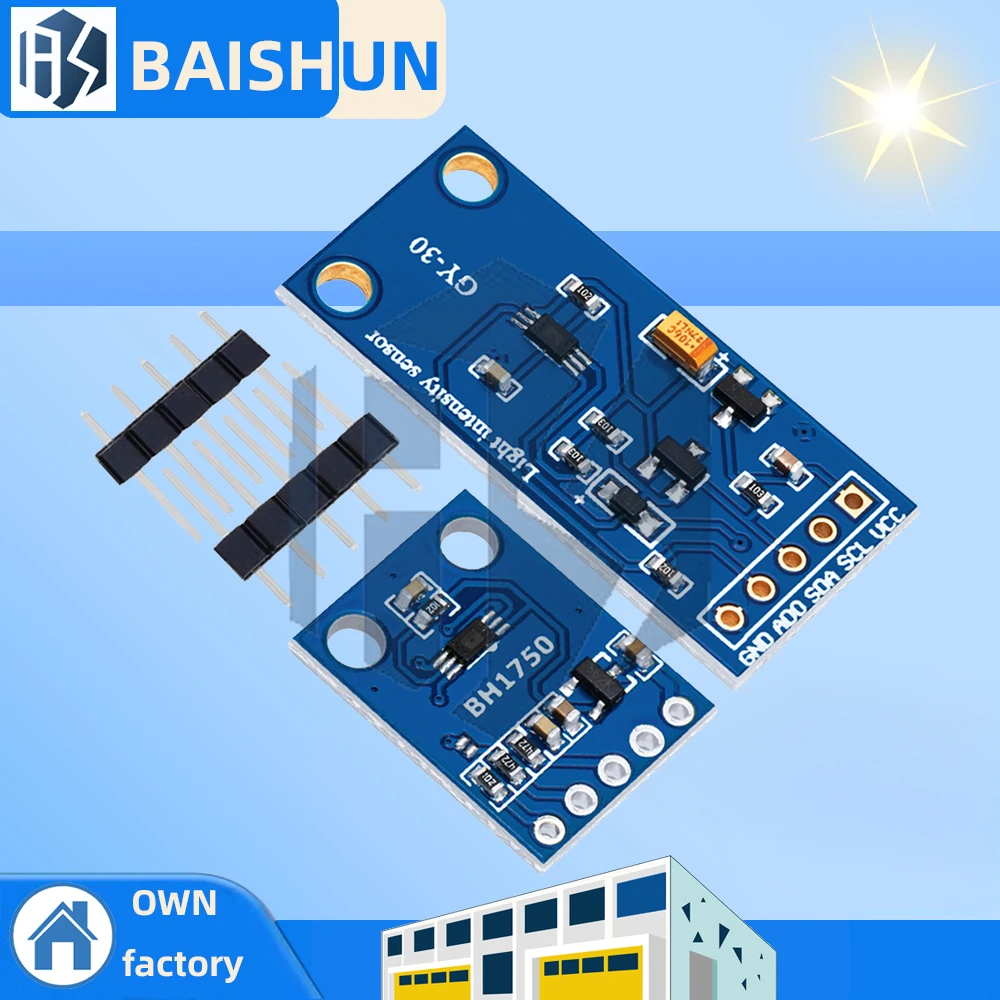 1PCS  GY-30 GY-302 BH1750 BH1750FVI light intensity illumination module 3V-5V for Arduino