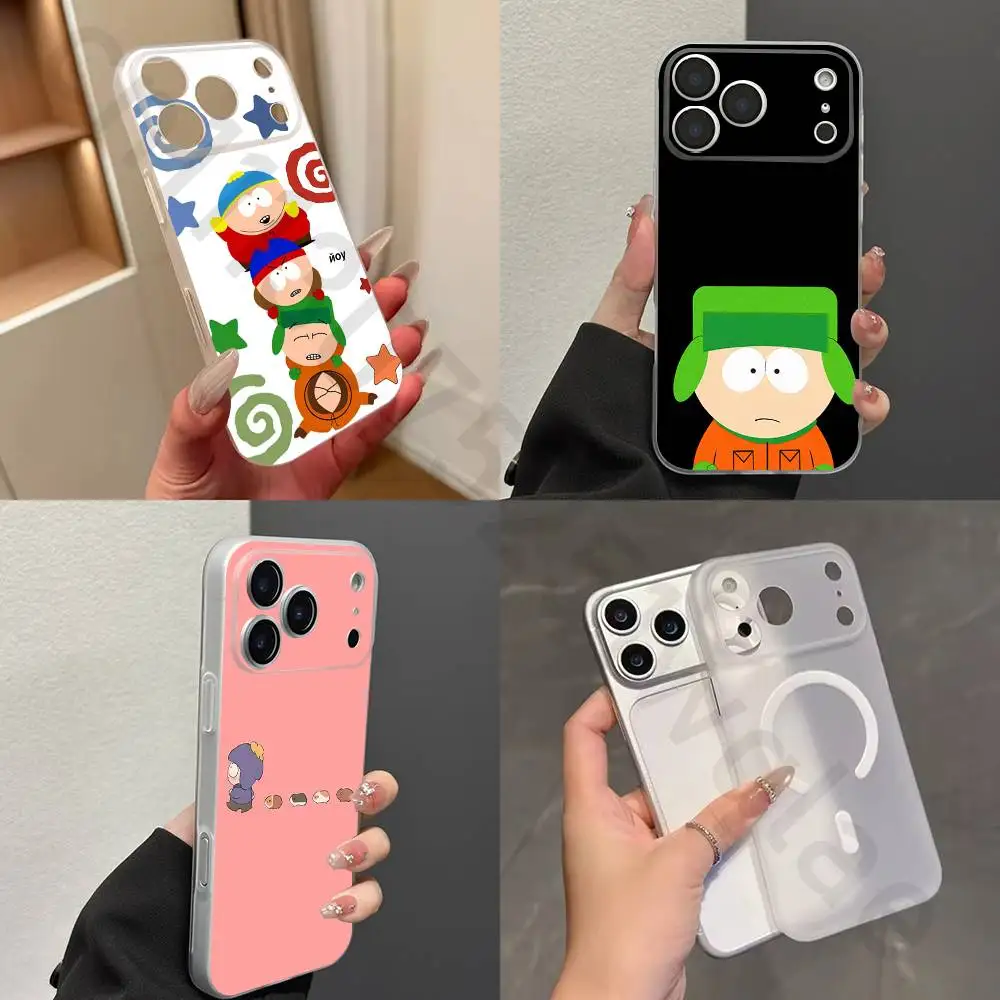 

S-SouthES Cute P-Park Original Matte Clear Magnetic For Magsafe Case For iPhone 17 16 15 14 13 12 11 Pro Max Plus
