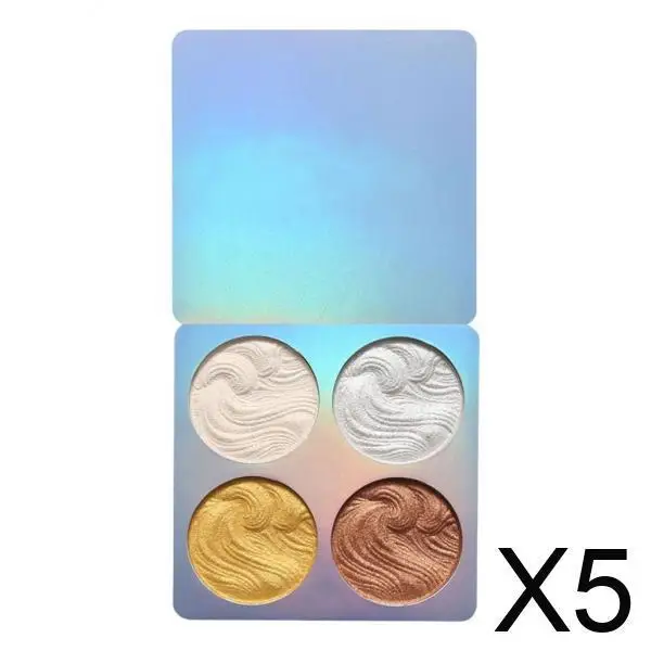 

Makeup Face Powder Highlighters Palette Shimmer Bronzer Glow Compact for Professional and Casual Makeup