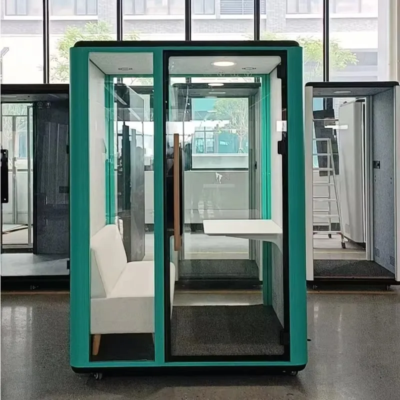 Commercial Soundproof Booth for Home Office Setup, Portable Privacy Booth for Meetings Calls and Remote Work Productivity Boost