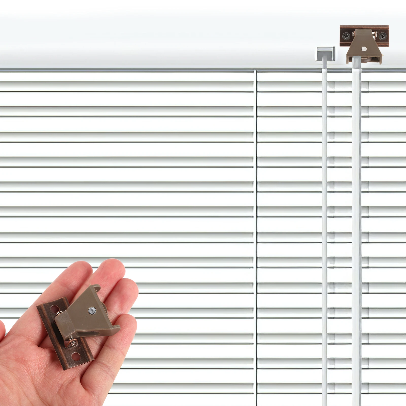 

Bamboo Curtain Roller Shade Roller Curtain Part Cord Lock Metal Pulley Blinds Window DIY Repair Kit Hardware Parts