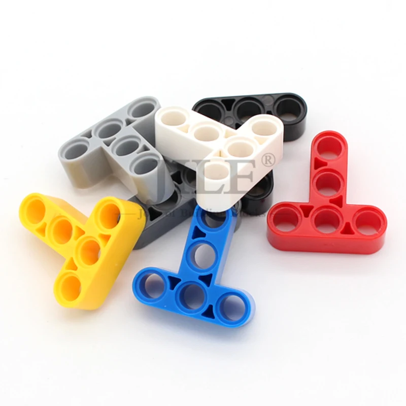 10pcs 기술 리프트암 3x3 T 모양 두꺼운 벽돌 모델 60484 빌딩 블록 액세서리 조합 기계와 호환 가능