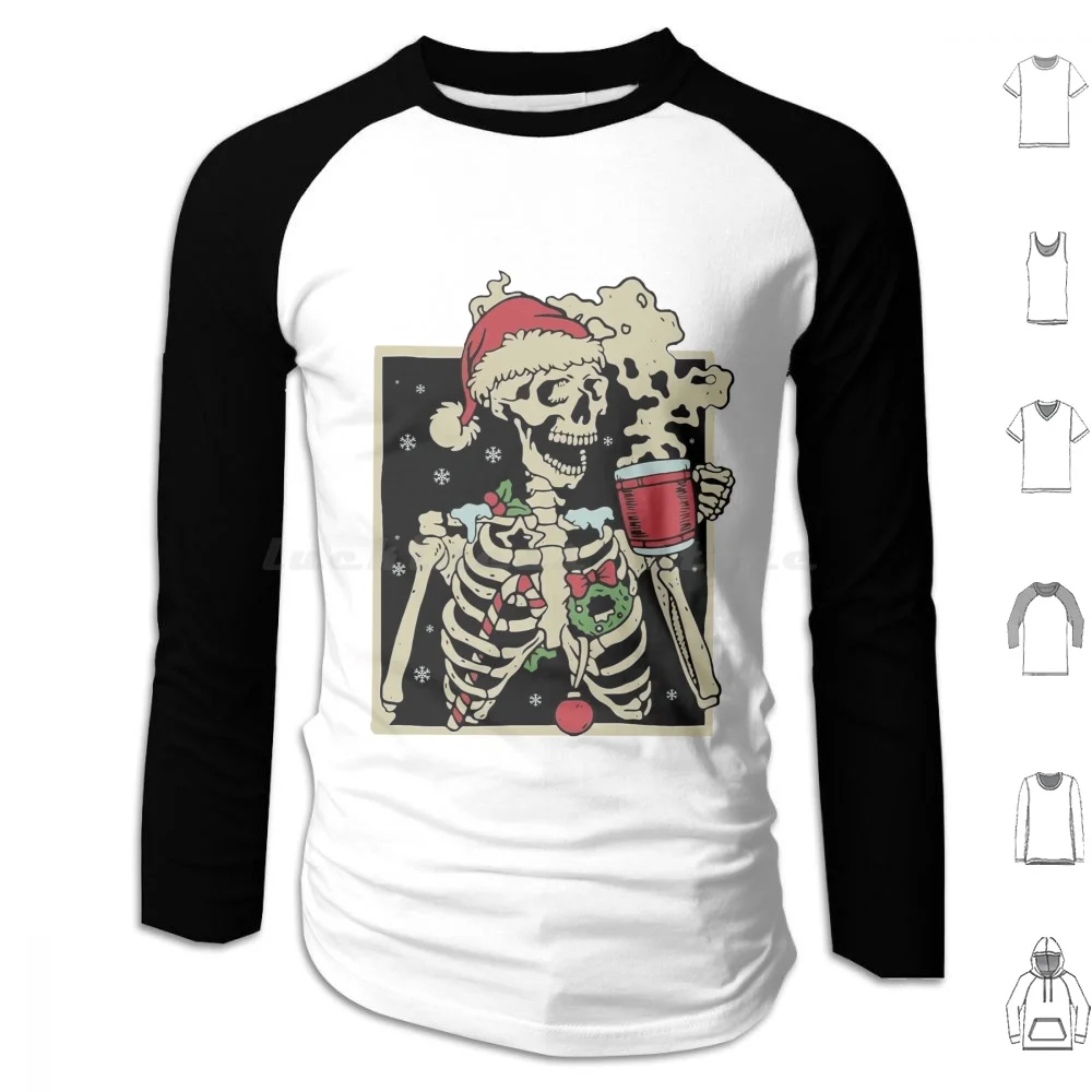 Dead Inside Skeleton Christmas Sweatshirt , Sarcastic Christmas Coffee Shirt Merry Christmas Shirt Coffee Lover Christmas Gift