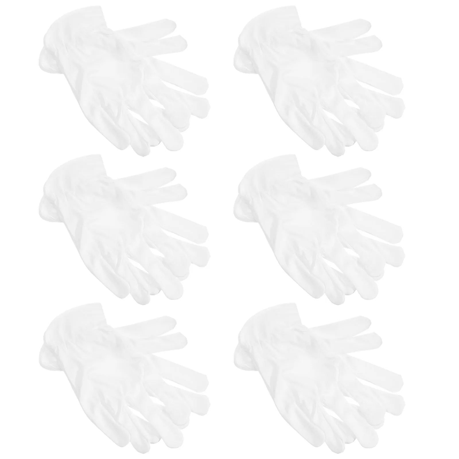 

6 Pairs Microfiber Gloves Dust Free Anti Static Jewelry Inspection Coin Handling White Gloves for Women Men Work