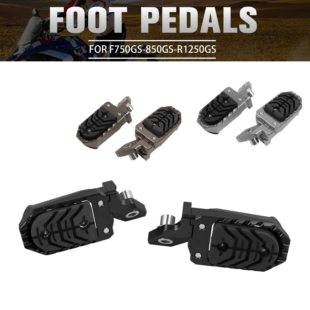 

For BMW R1200GS GS1200 R1250GS LC ADV 2013-2024 F750GS F850GS S1000XR 2015-2019 Motorcycle Foot pegs Footrest Footpeg Foot Rests