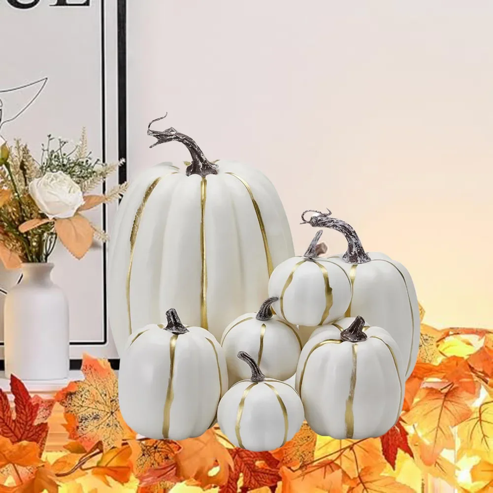 Transform Your Space With This Creative Collection Of 7PCS Decorative Pumpkins For Holiday Celebrations And More