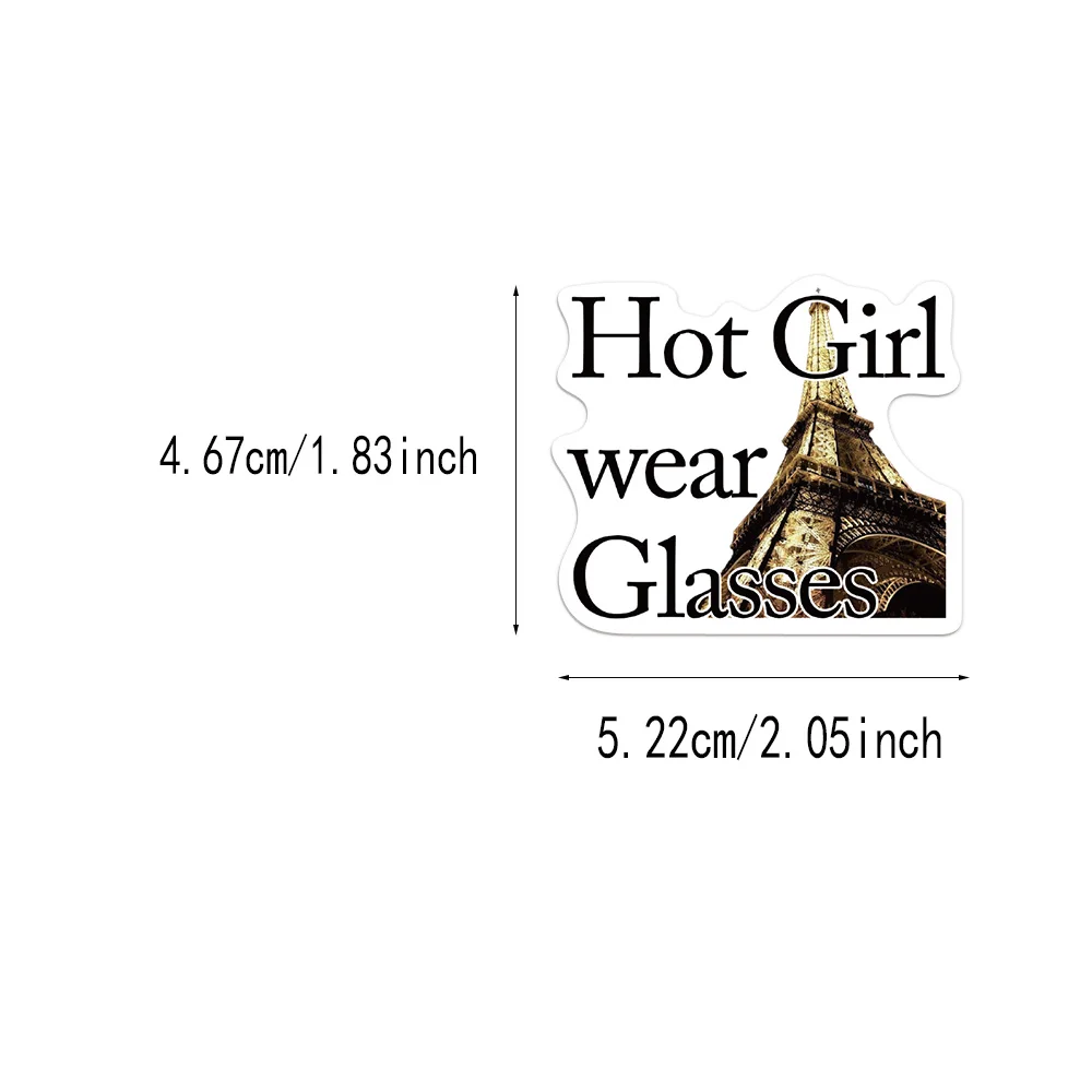 50PCS Gold&Red Series Sticker Set DIY Phone Case Laptop Guitar Computer Decoration Waterproof Stickers