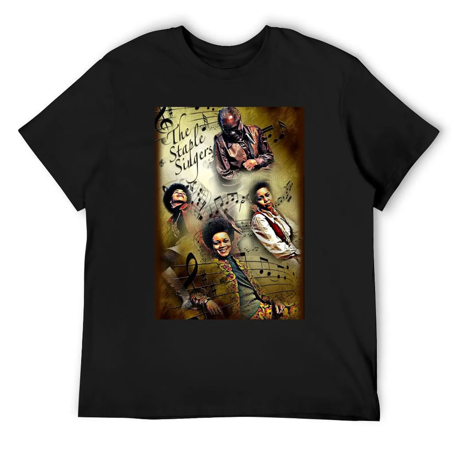 

The Staple Singers Poster T-Shirt oversized graphic tee man clothes custom t-shirts summer tops Short sleeve tee men