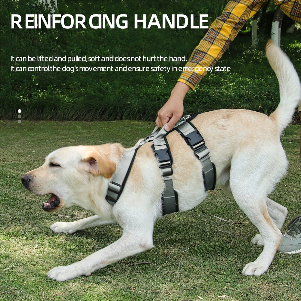 Dog Harness Outdoor Sports Harness Adjustable Anti-Breakaway Harness Easy-To-Control Dog Accessories For Medium And Large Dogs