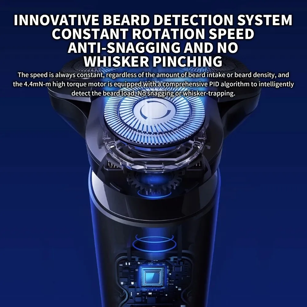 MIJIA Electric Shaver S700 Portable Flex 3-Head Razor IPX7 Waterproof Washable Beard Trimmer with Cutter 30-Day Warranty Chinese